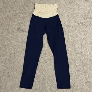 Navy maternity leggings